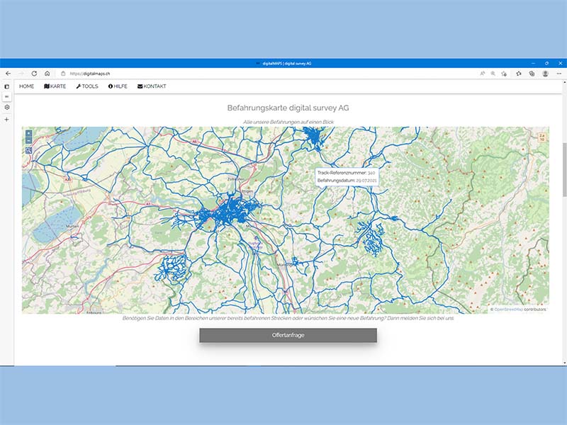 interactive overview map digital survey